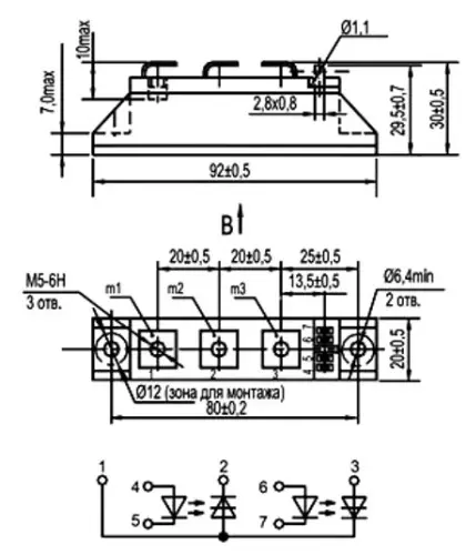 МТОТО4/3-80-10 модуль тиристорный фото 5