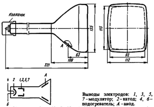 16ЛМ2И трубка электронно-лучевая фото 2