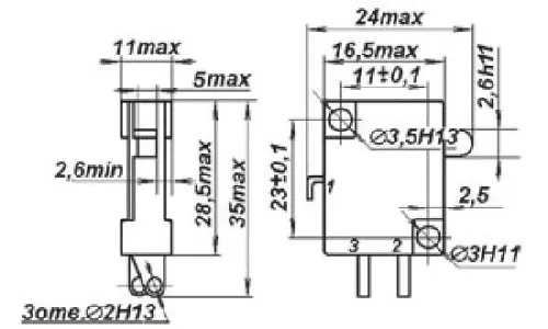 П1М9-1В микропереключатель фото 3