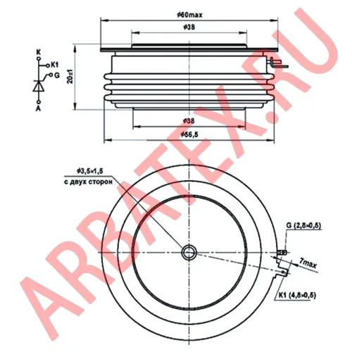 ТБ243-320-11-731 тиристор фото 3